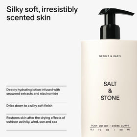 Salt & Stone application on forearm demonstrating hydration and non-greasy feel benefit