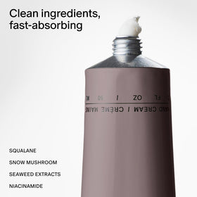 Salt & Stone applied to hands demonstrating quick absorption and soft finish