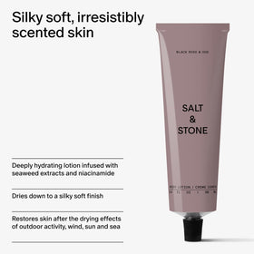 Salt & Stone ingredients display with seaweed and natural extracts benefit