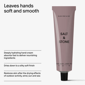 Salt & Stone label close-up emphasizing vegan, cruelty-free clean ingredients
