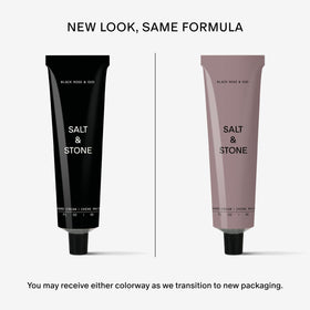 Salt & Stone cream texture on fingertip highlighting fast-absorbing hydration