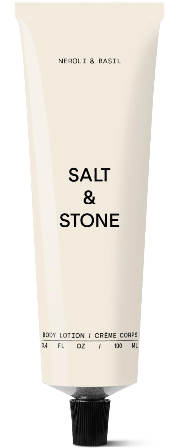 Salt & Stone front packaging showing neroli and basil scent and size