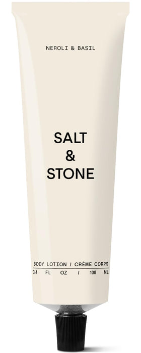 Salt & Stone front packaging showing neroli and basil scent and size