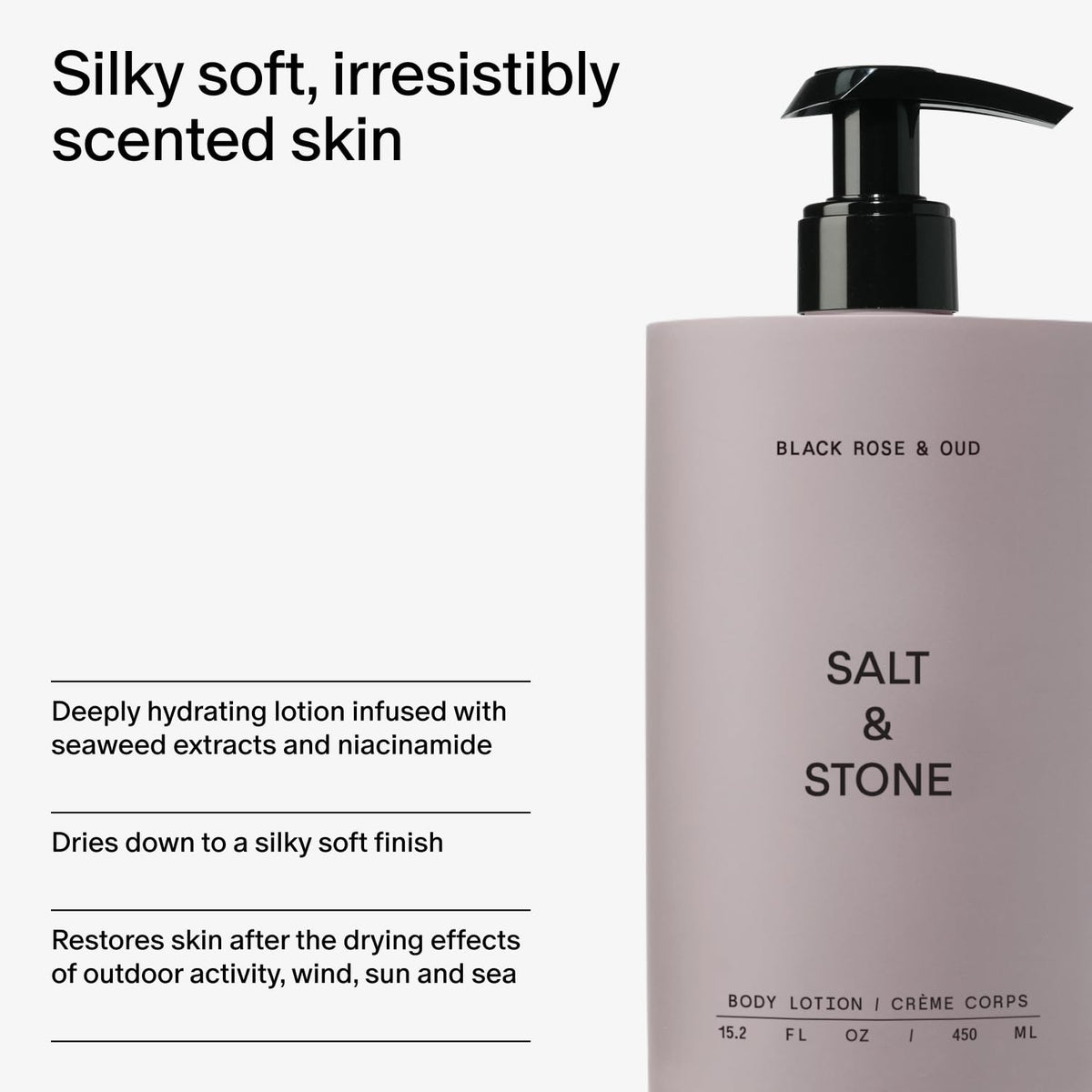 Salt & Stone seaweed extract ingredient display illustrating soothing hydration benefits