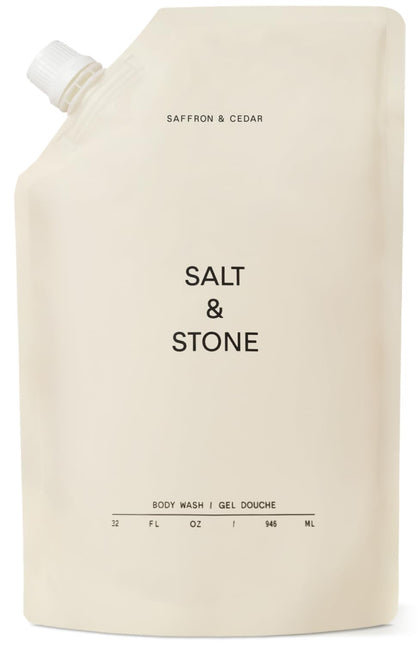 Salt & Stone refill bottle front view showing scent and size benefit