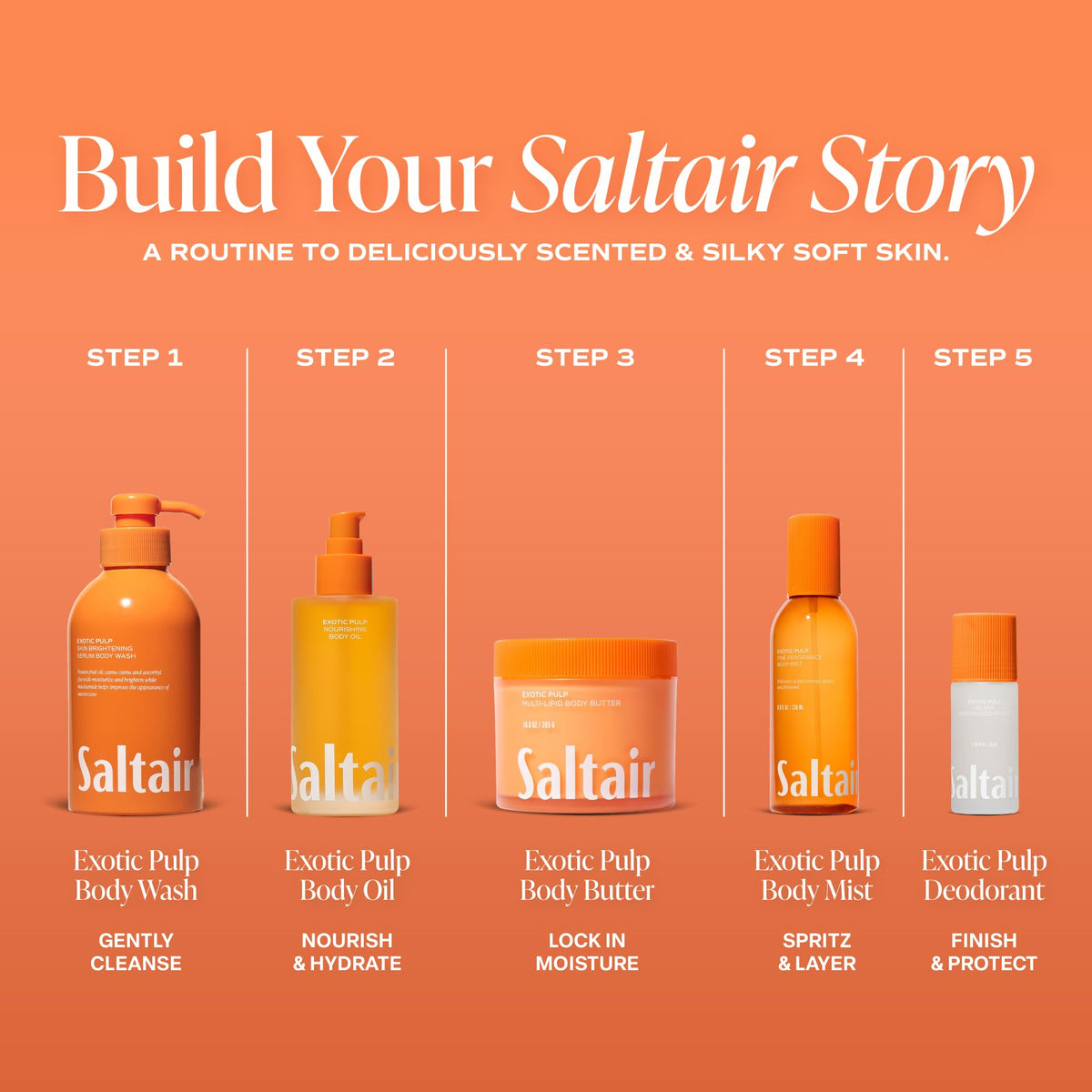 Saltair being applied to damp skin demonstrating quick hydration benefit