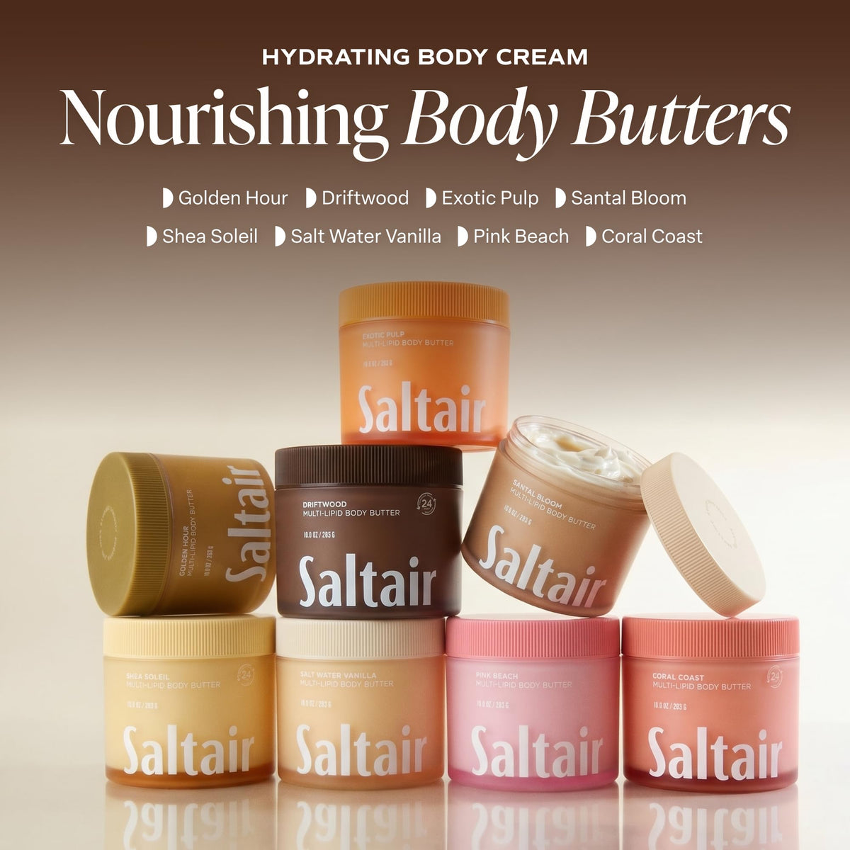 Saltair being applied on forearm to show skin softening and barrier support benefit