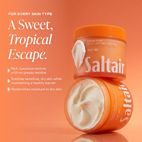 Application of Saltair body butter on forearm demonstrating smooth absorption benefit