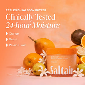 Close-up of Saltair cream texture highlighting rich, fast-absorbing consistency