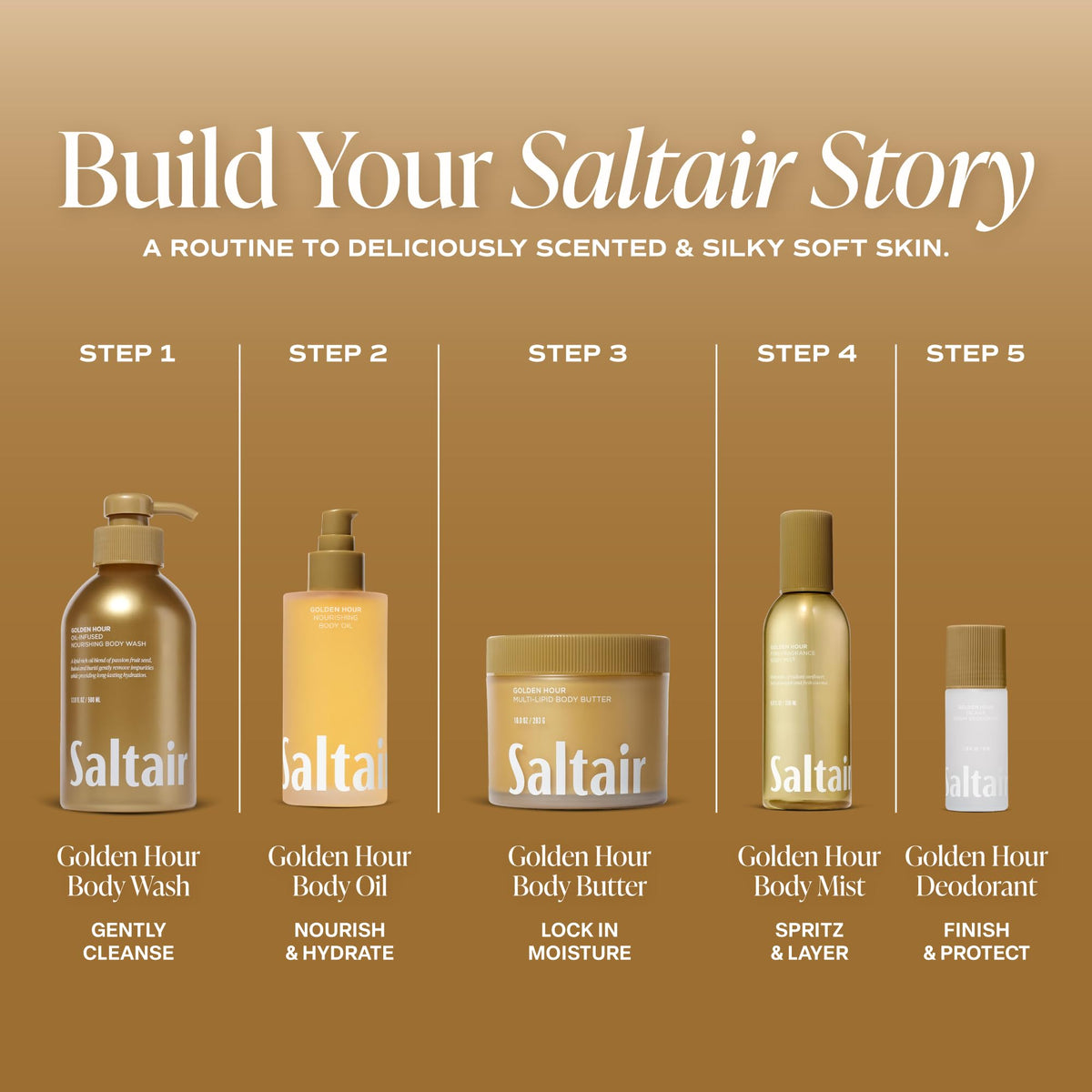 Saltair jar placed on bathroom shelf evoking daily skincare routine benefit