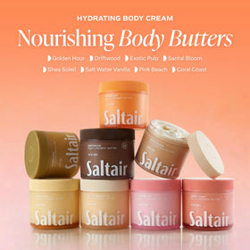 Saltair ingredients view with ceramides and coconut oil highlighting barrier support