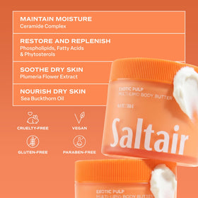 Saltair packaging label close-up displaying product claims and clean branding