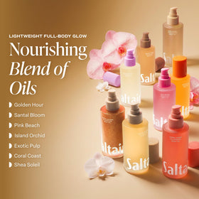 Saltair oil being massaged into arm for quick hydration benefit