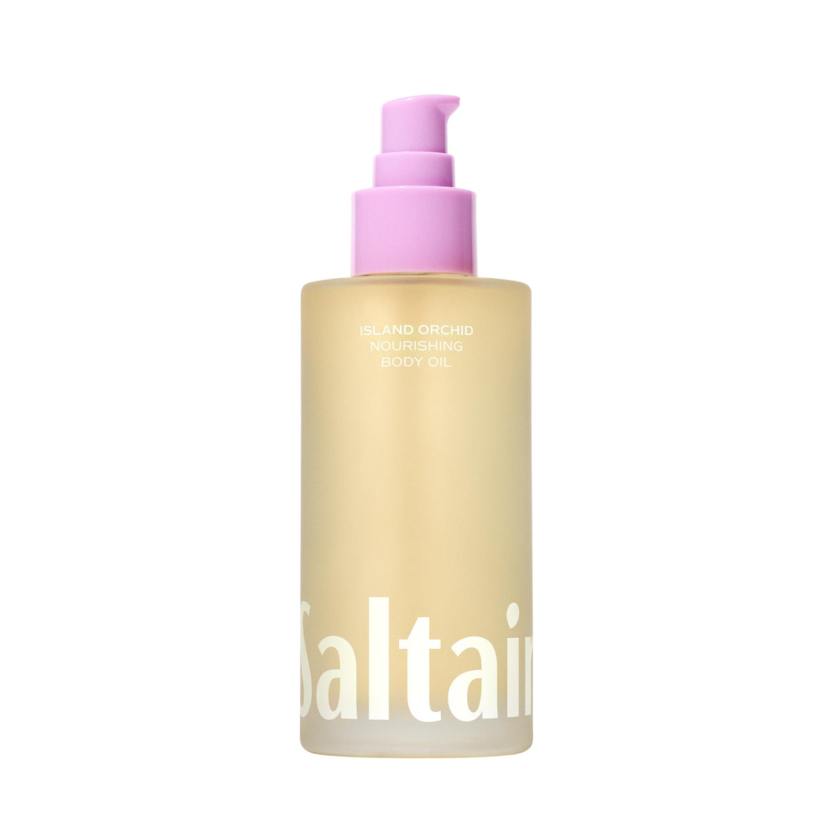 Saltair body oil front bottle showing clean packaging and 4oz size benefit