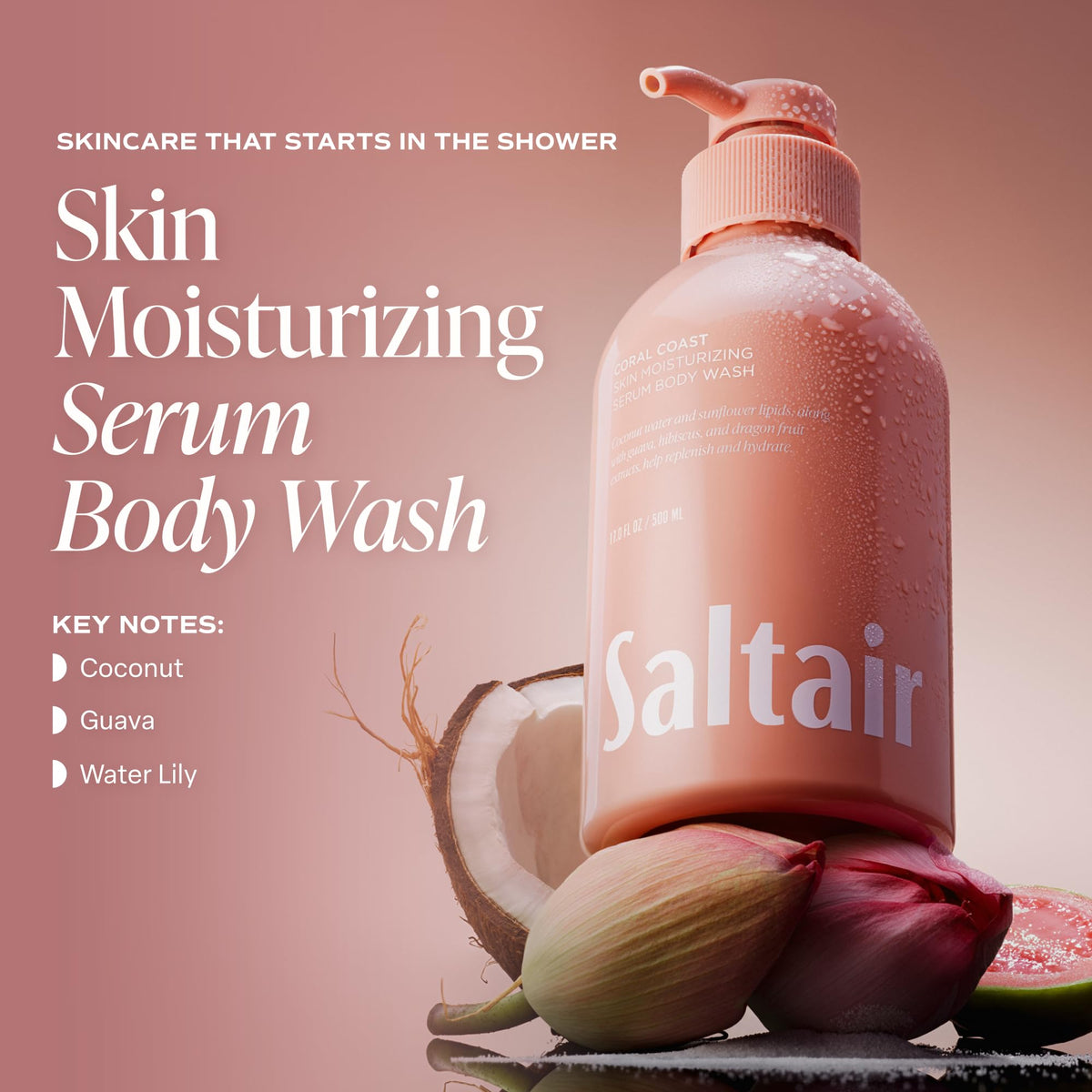 Saltair bottle pump close-up highlighting easy dispensing and tidy bathroom use