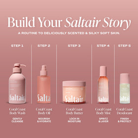 saltair after-shower routine on damp skin locking in moisture