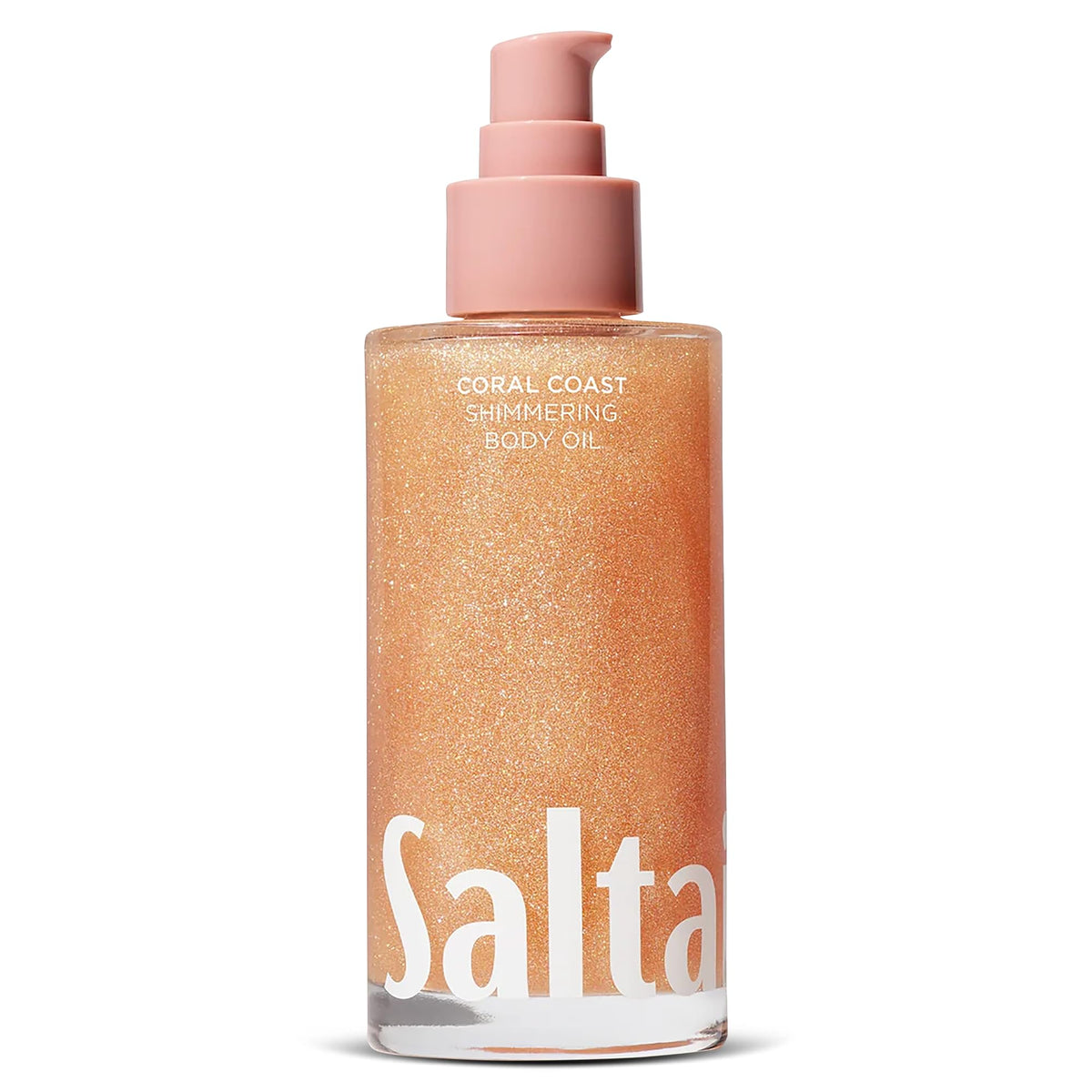 Saltair Coral Coast front bottle showing label and size, promotes effortless glow