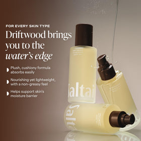 Saltair oil applied to damp forearm for quick hydration benefit