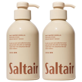 Saltair front packaging two bottles showing value and scent