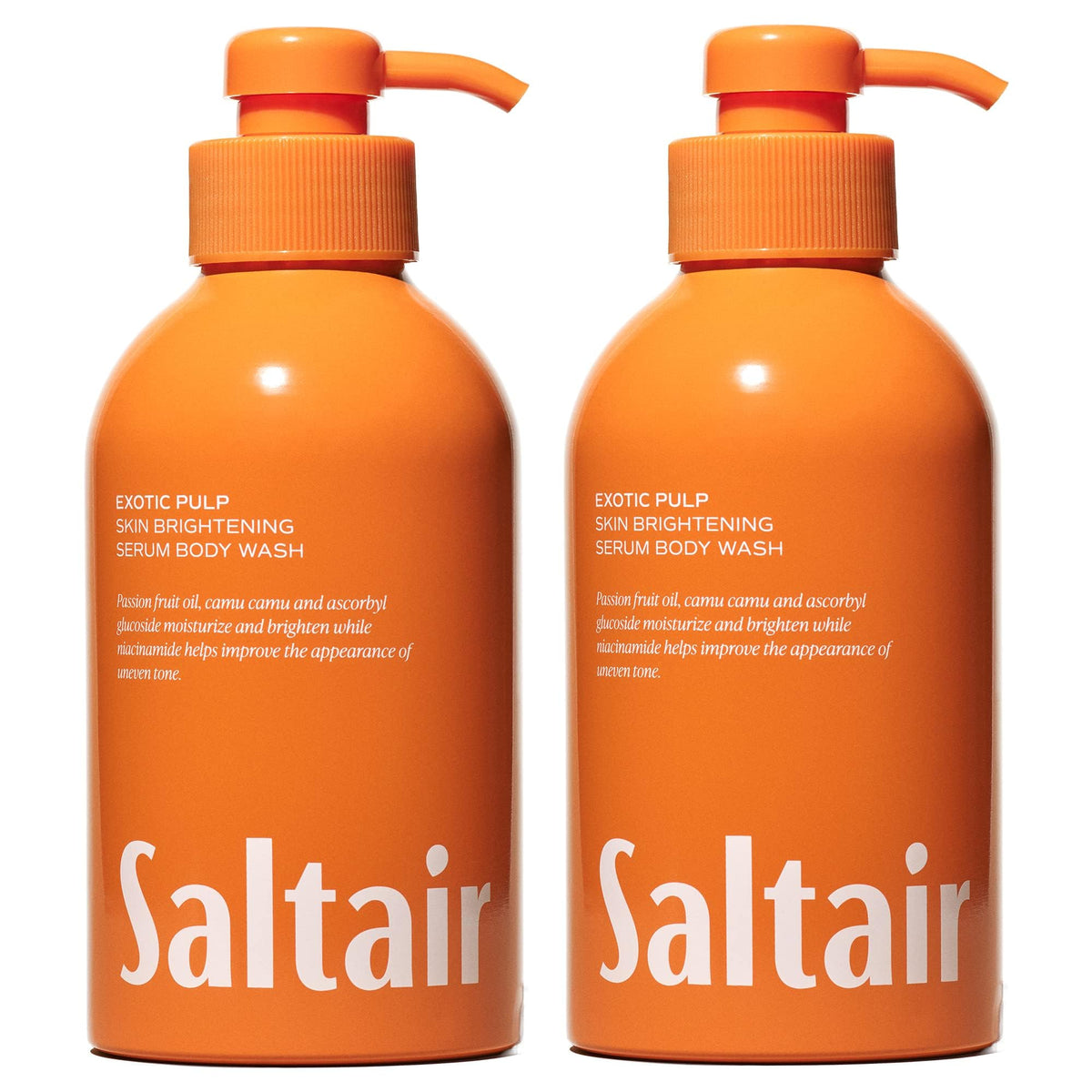 Saltair front packaging showing two 17oz bottles and Exotic Pulp scent benefit