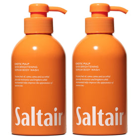 Saltair front packaging showing two 17oz bottles and Exotic Pulp scent benefit