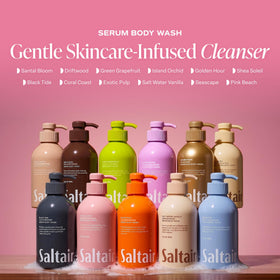 Saltair ingredients display with hyaluronic acid and coconut oil for hydration