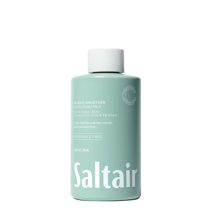 Saltair KP Body Milk front packaging showing bottle and benefits