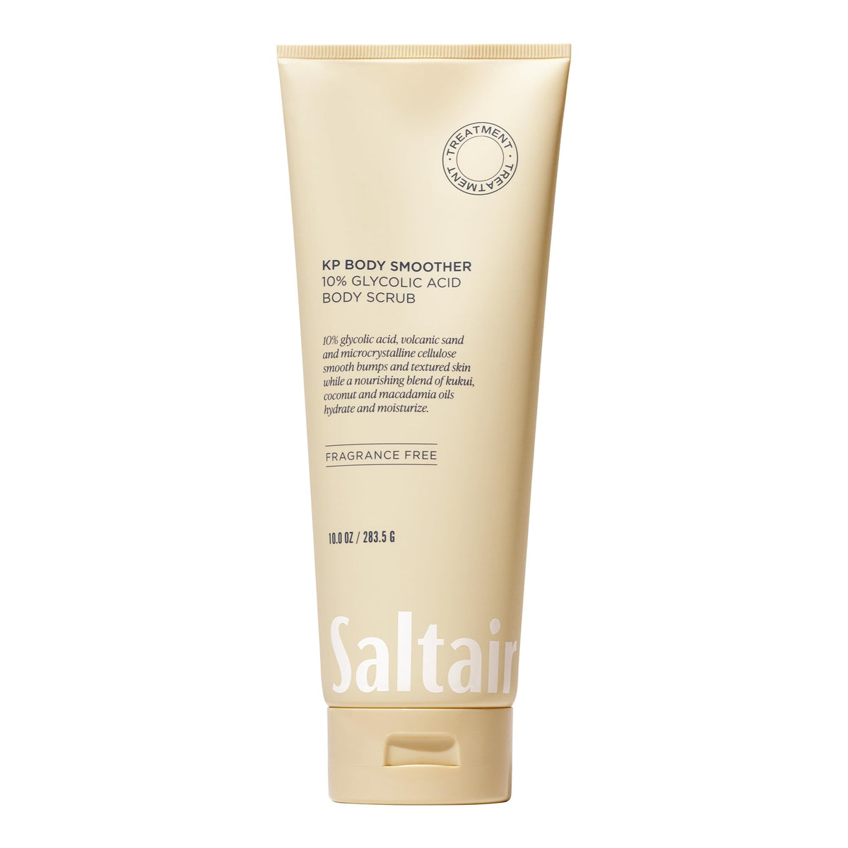 Saltair jar front view showing label and size, clear product benefit visible