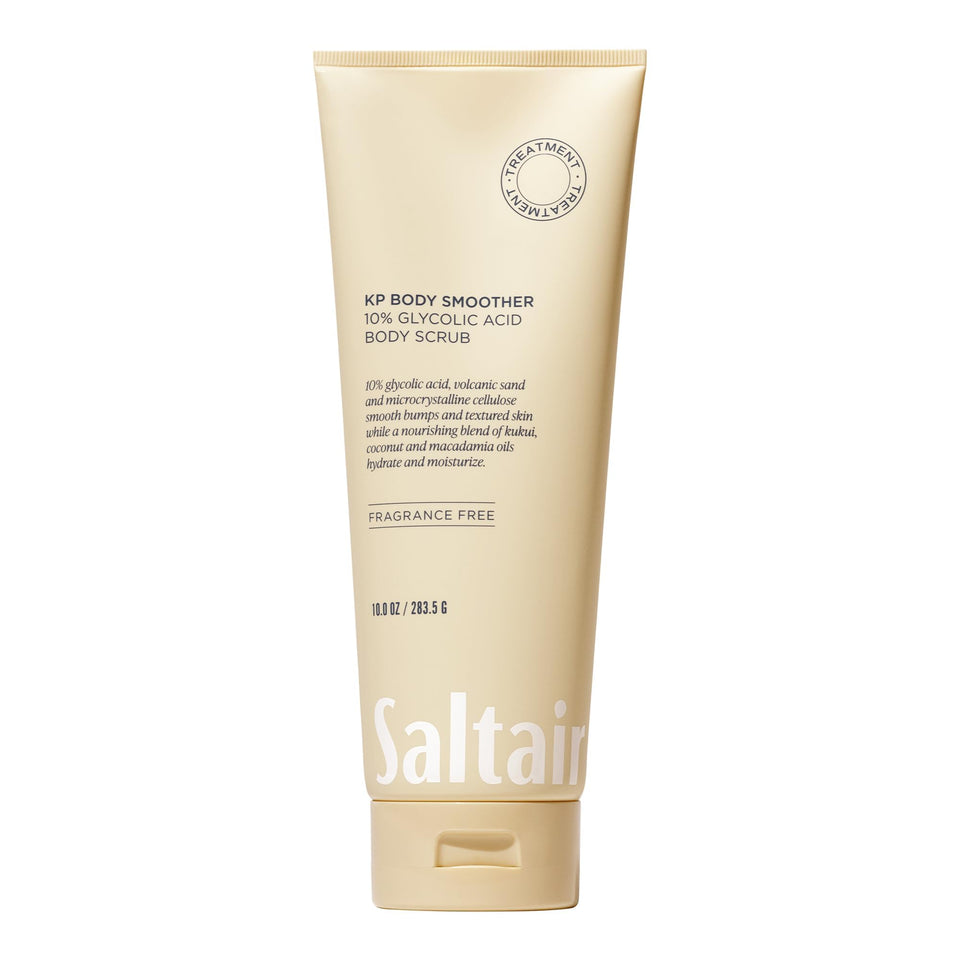 Saltair jar front view showing label and size, clear product benefit visible