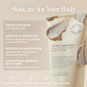 Saltair scrub on hand demonstrating application and immediate buffing benefit