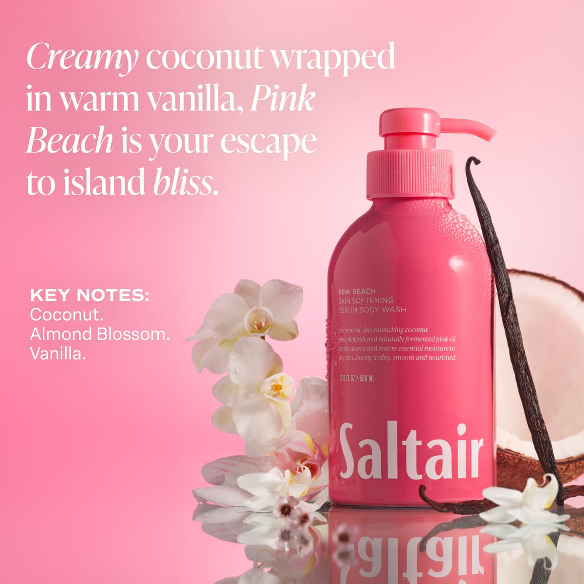 Saltair in a bathroom shower setting showing relaxing routine and scent ambiance