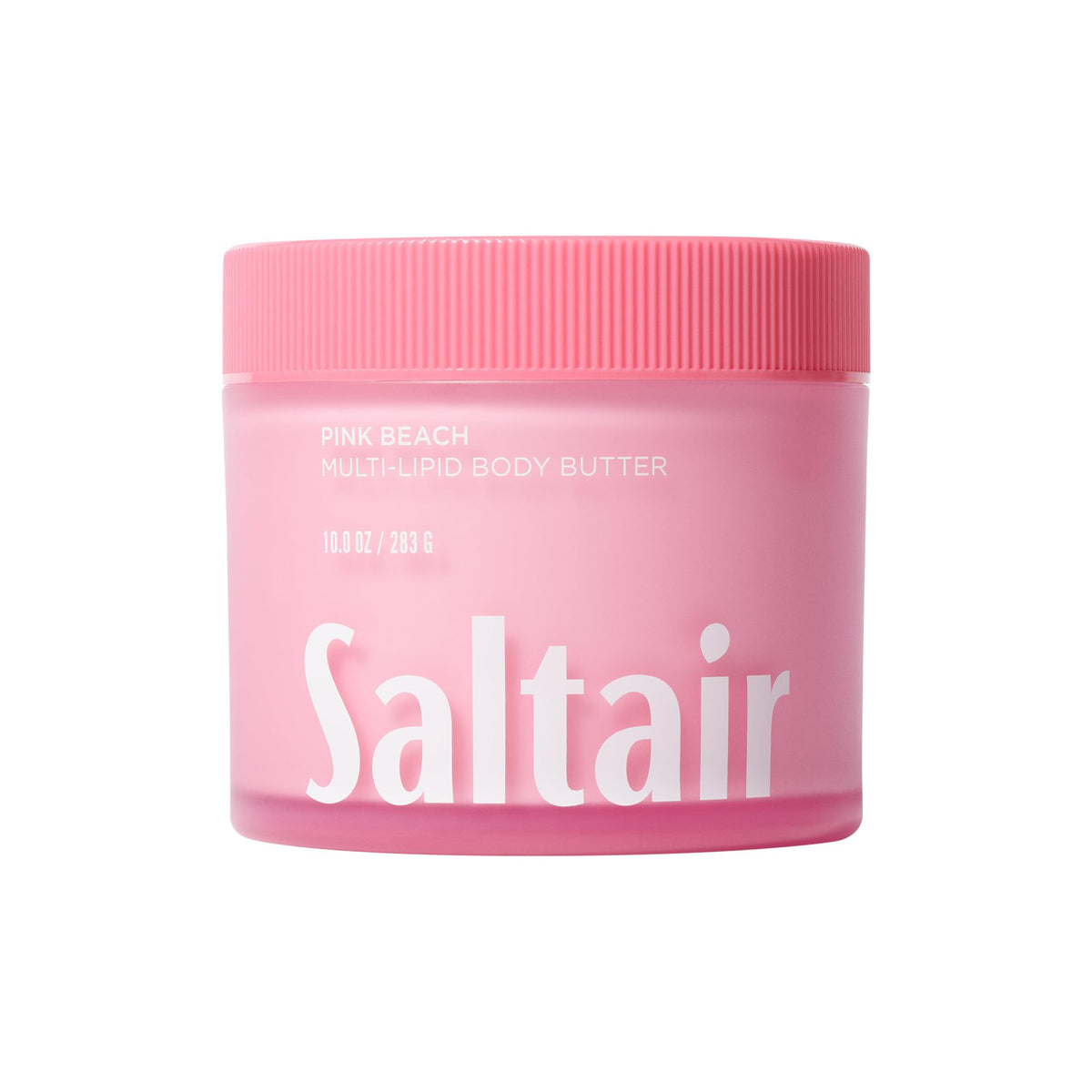 Saltair jar front view showing Pink Beach body butter for deep hydration