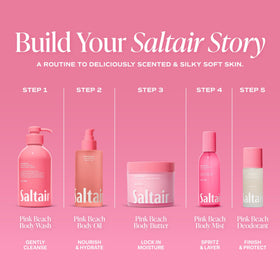 Saltair with kukui and moringa oils showing natural botanicals for nourishment