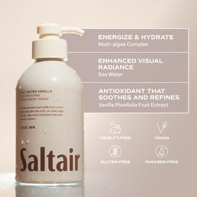 Saltair gel being poured into hand for controlled, hydrating application
