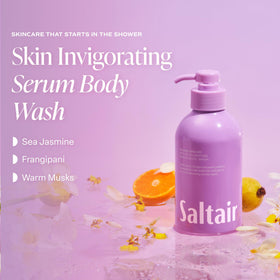Saltair pump dispenser close-up showing easy one-hand use benefit