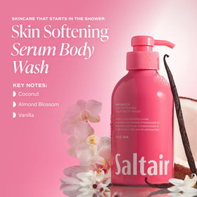 Saltair pump dispenser detail highlighting easy, controlled product dispensing