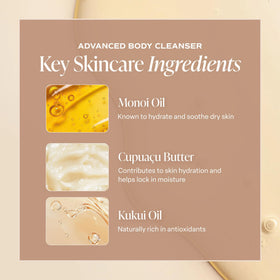 Artful layout of sandalwood and amber scent notes conveying Saltair fragrance profile
