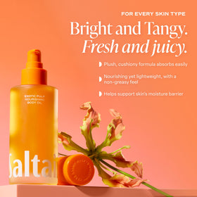 Saltair with oranges and guava representing Exotic Pulp uplifting scent