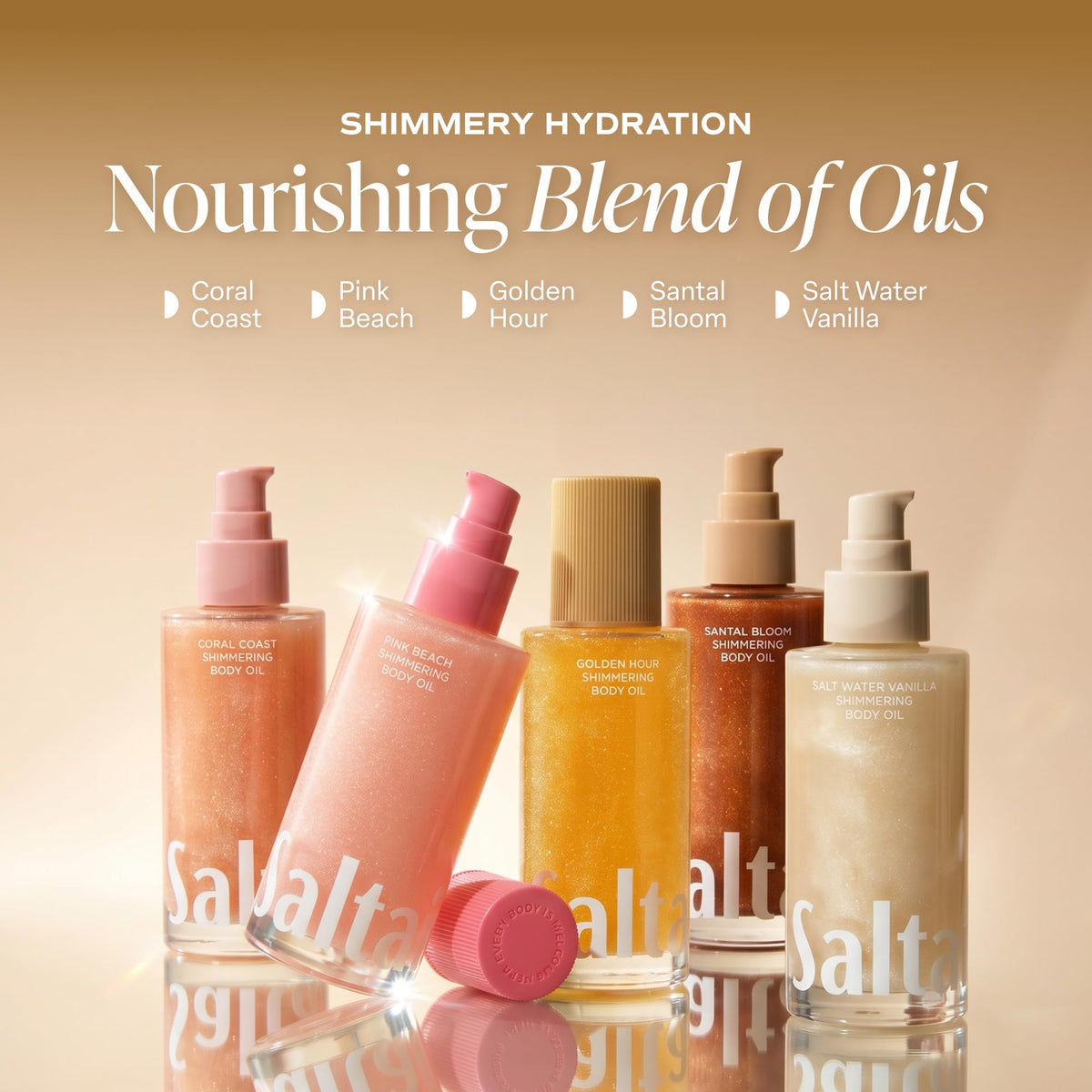 Saltair oil applied on arm showing dewy luminous skin benefit
