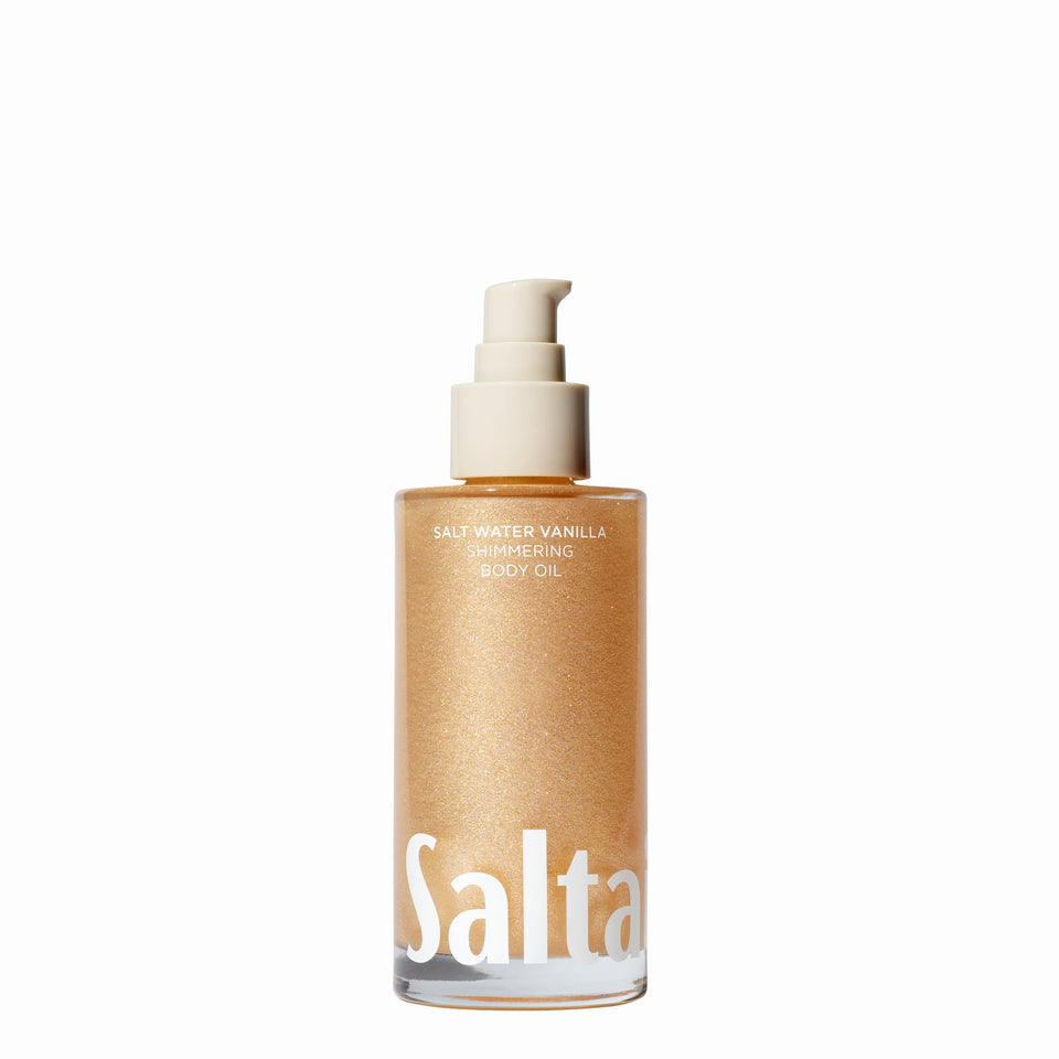 Saltair front packaging bottle showing elegant design and glow benefit