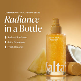 Saltair oil pouring to show lightweight texture and quick absorption