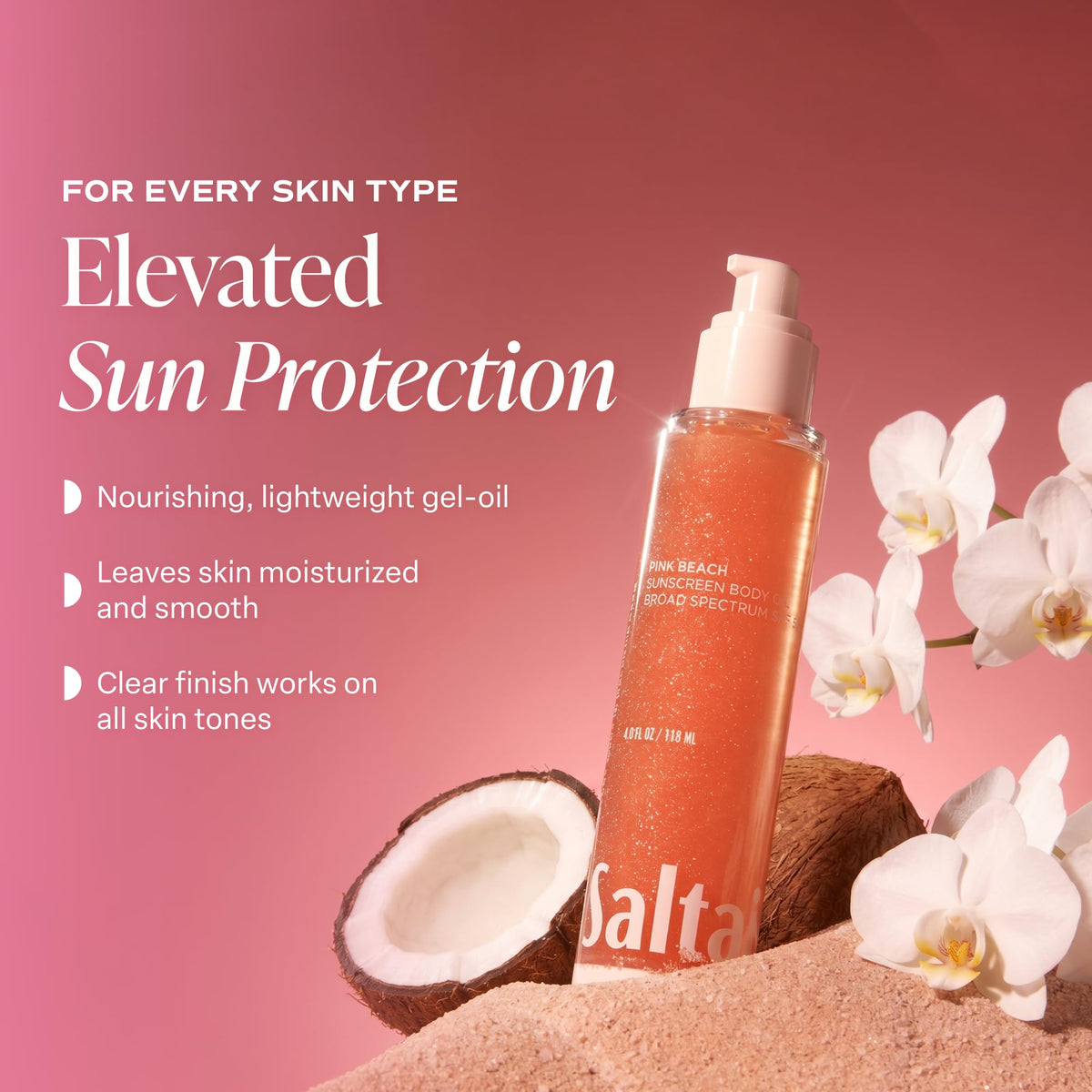 Saltair 4oz size comparison bottle for travel-friendly sun protection