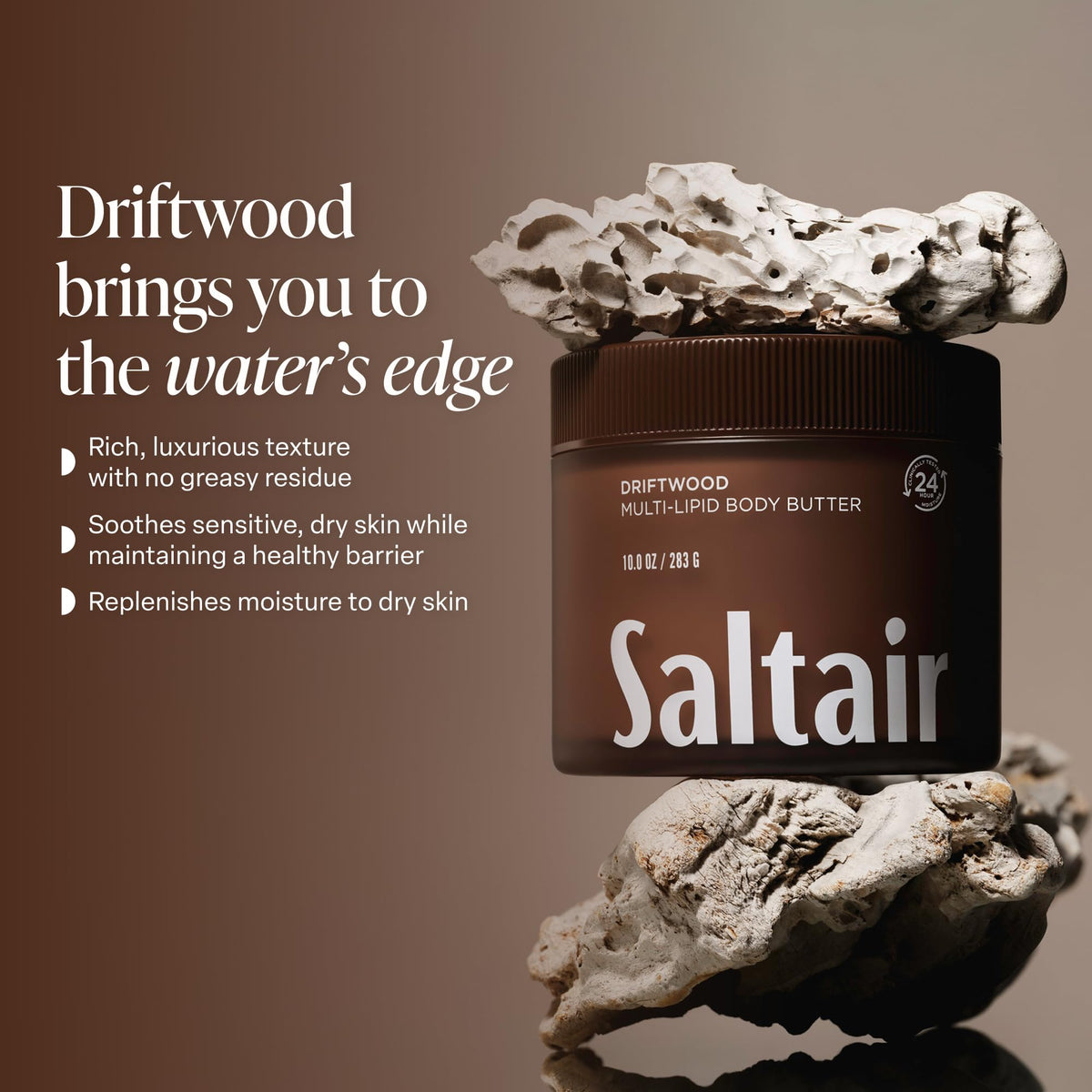 Saltair jar held in hand for size comparison and easy daily-use benefit