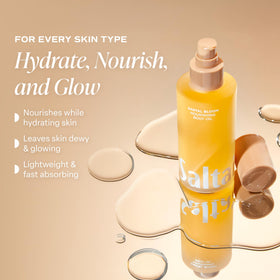 4oz Saltair bottle held in hand to show scale and travel-friendly, pump convenience