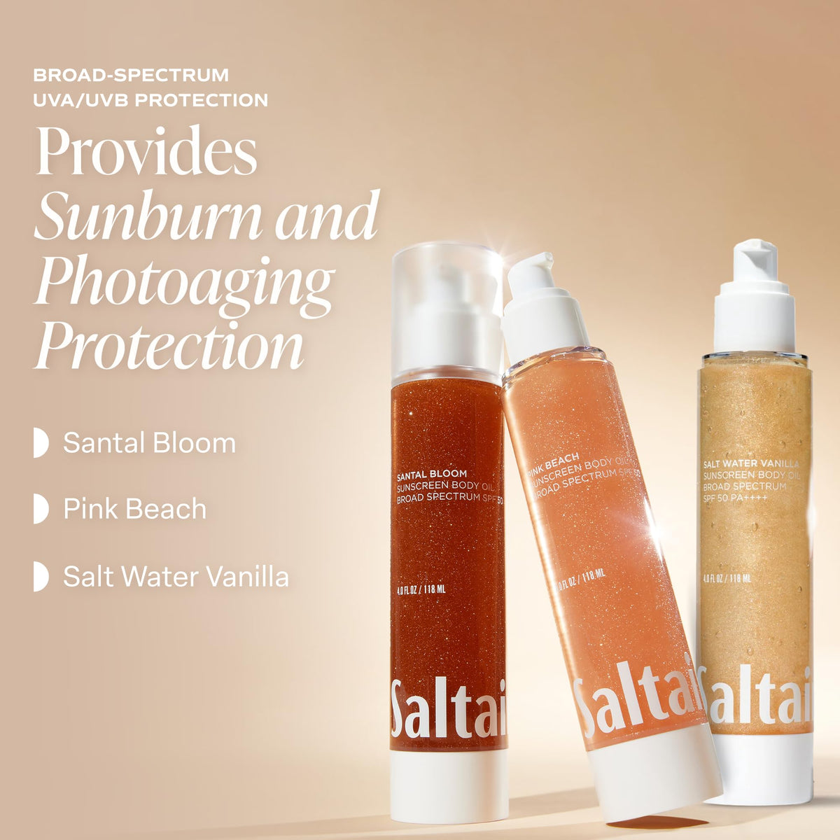 Saltair oil being applied on arm illustrating lightweight spreadability and non-greasy feel