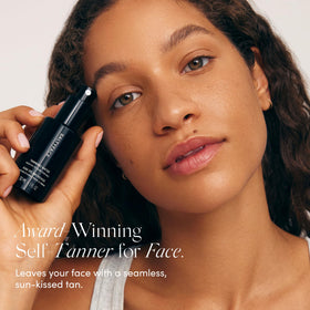 SALTYFACE fine mist spray close-up demonstrating even coverage and precise application