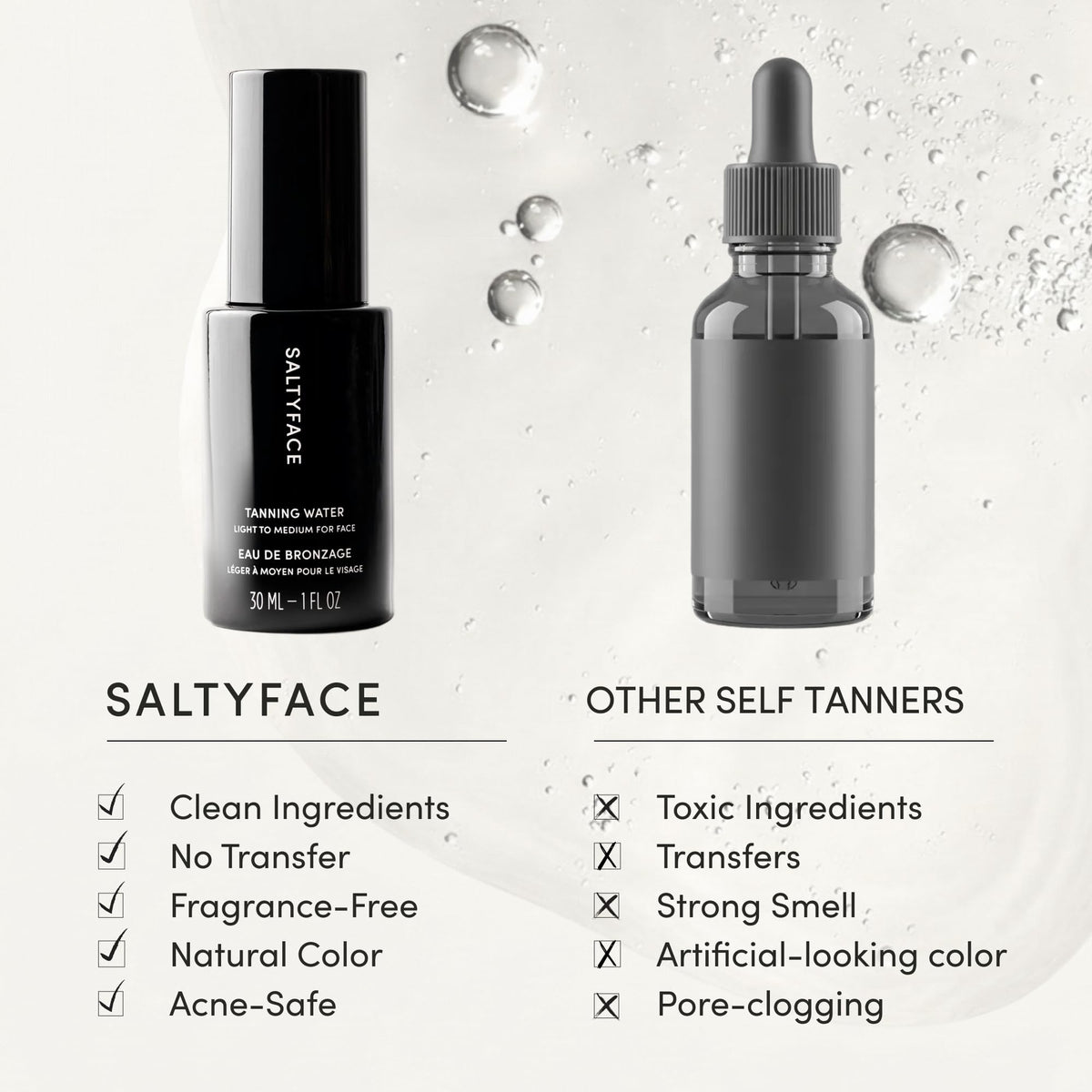 SALTYFACE ingredients aloe and cucumber highlighting soothing hydration benefit