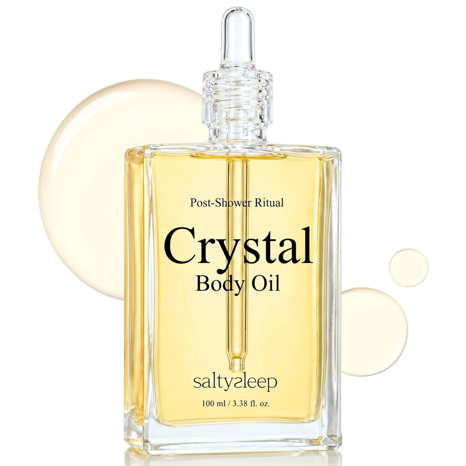 Saltysleep front bottle showing elegant packaging and quick-absorbing benefit