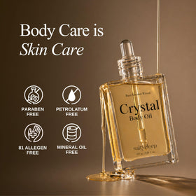 Saltysleep bottle staged in bathroom routine for nightly self-care benefit