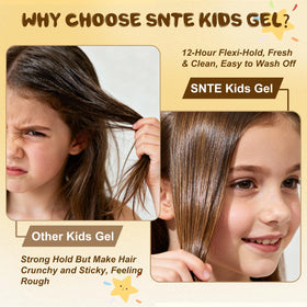 Samnyte close-up on styled hair showing flexible hold and no crunch benefit